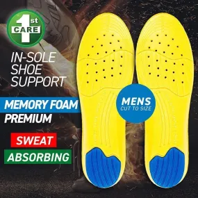 2 Pack Mens Shock Absorbing Memory Foam Insoles