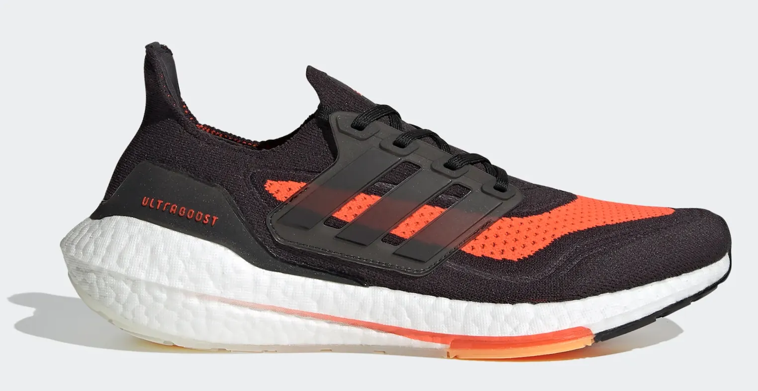 Adidas Mens Ultraboost 21 Running Shoes - Black/Orange