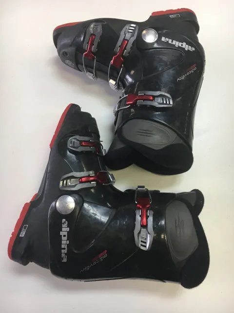 Alpina Discovery Black/Red Size 23.5 Used Downhill Ski Boots