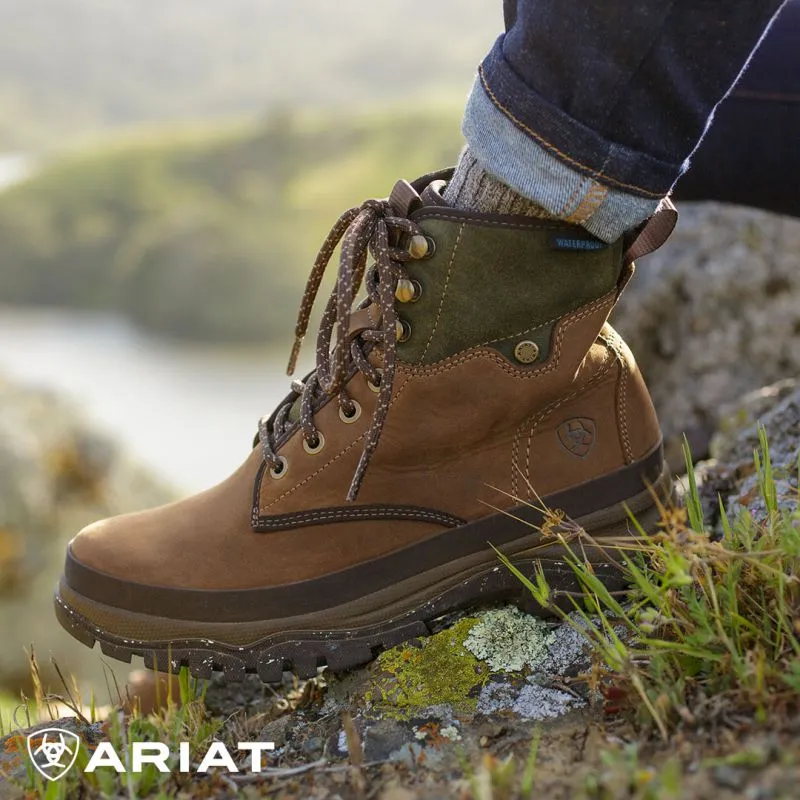 Ariat Moresby Waterproof Ladies Boot - Oilly Distressed Brown/Olive