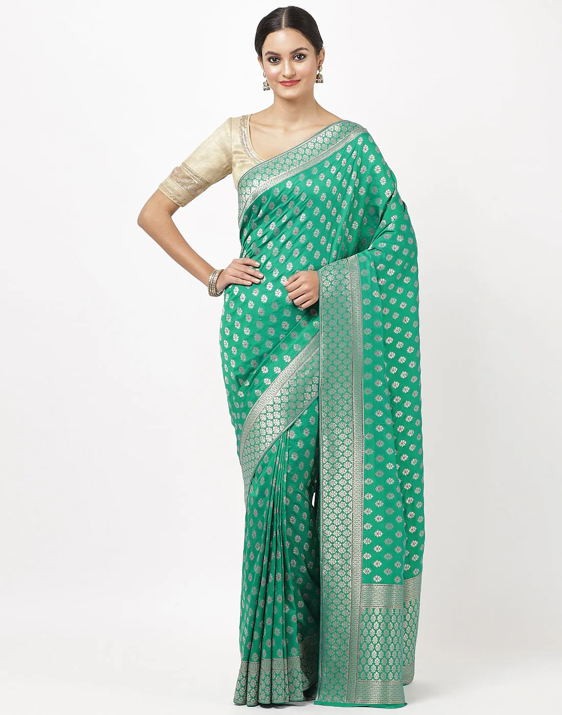 Banarasi Woven Silk  Saree with Embroidered