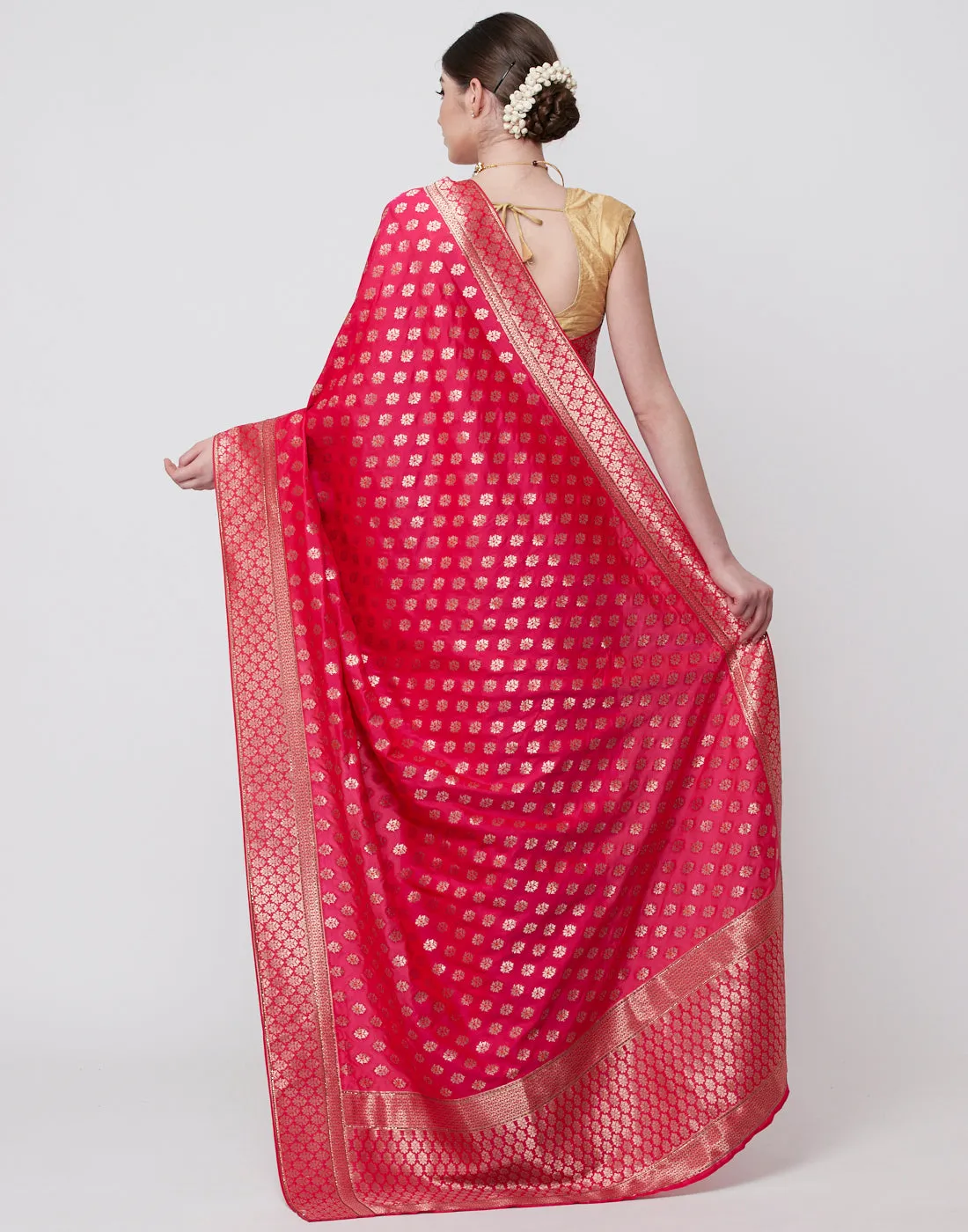 Banarasi Woven Silk  Saree with Embroidered