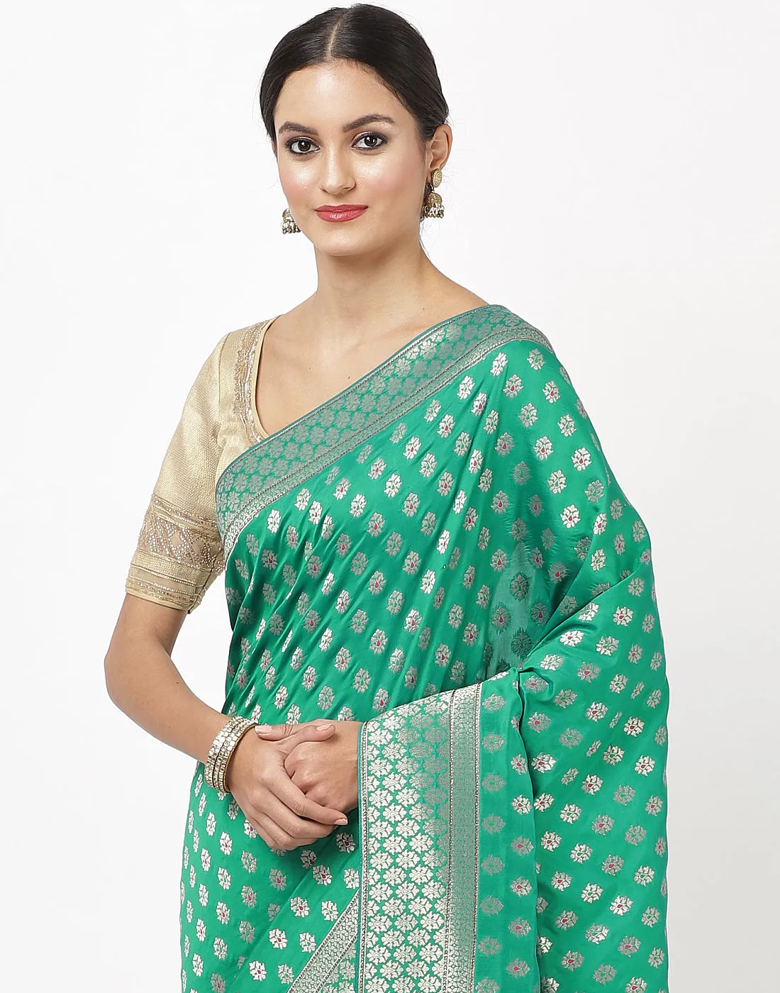 Banarasi Woven Silk  Saree with Embroidered