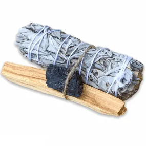 Black Tourmaline Energy Cleansing Smudge Kit with Tourmaline