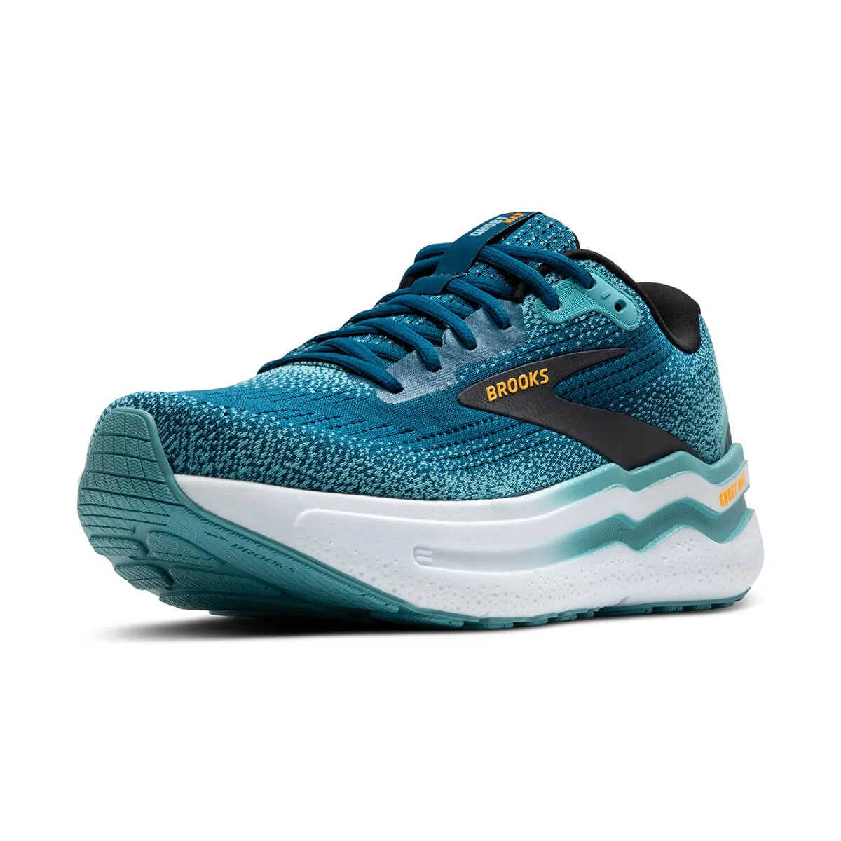 Brooks Ghost Max 2 Mens | Moroccan Blue/aqua/orange Pop