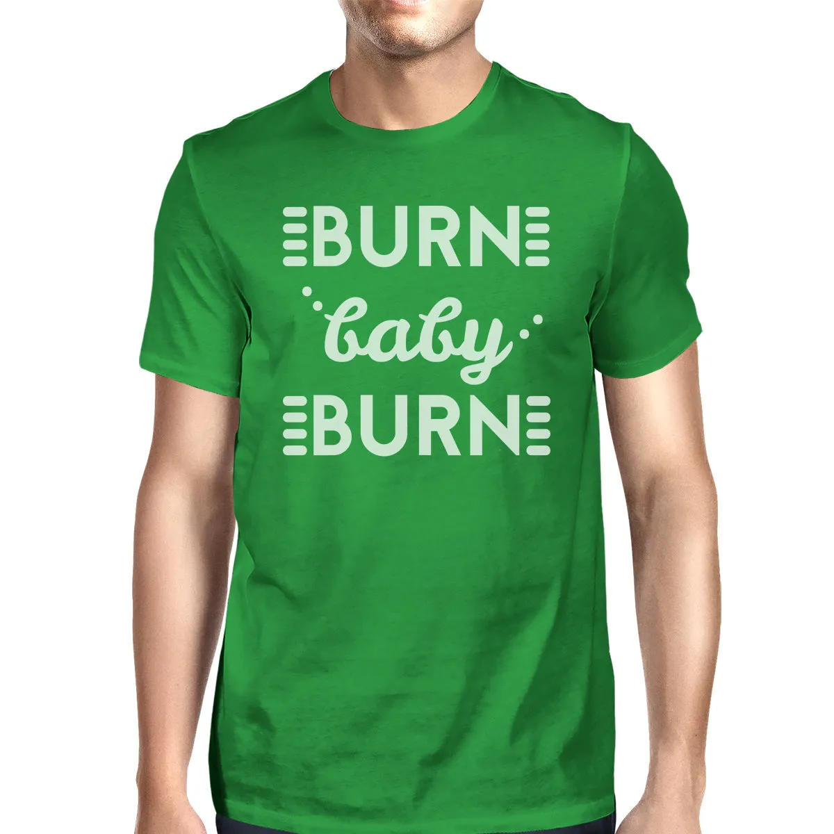 Burn Baby Mens Funny Workout Shirt Gift For Workout Lovers T-Shirt