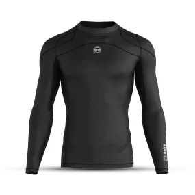 Mens Black Long-Sleeve Compression Baselayer Shirt