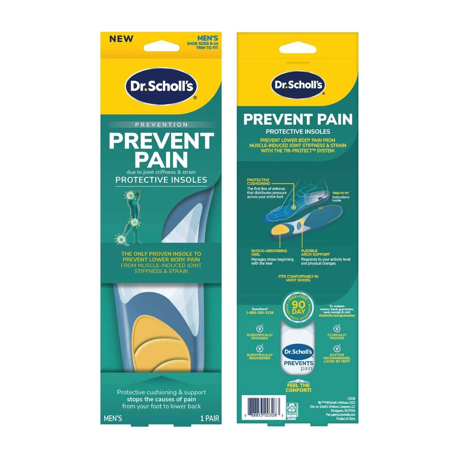 Dr. Scholl's Prevent Pain Lower Body Protective Insoles Men & Women