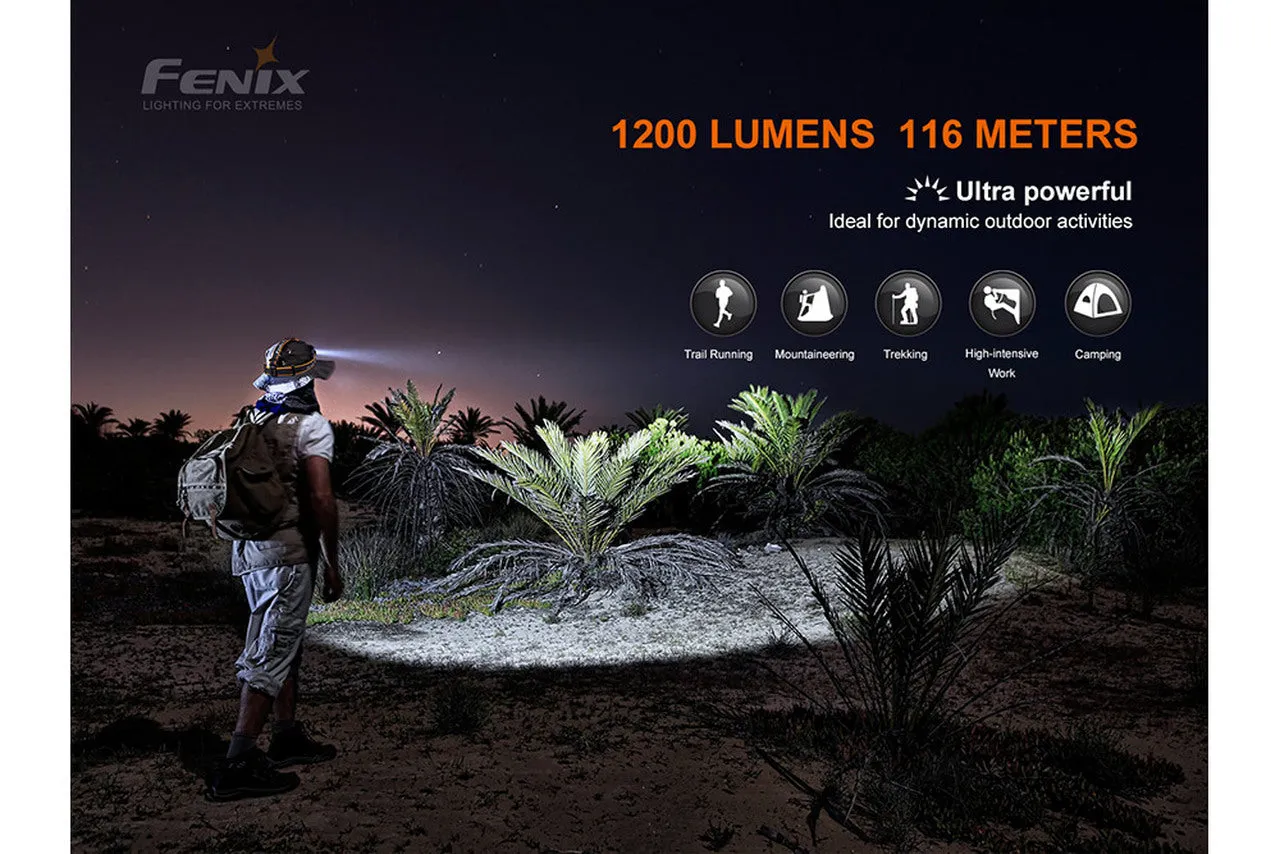 Fenix HM60R Rechargeable Outdoor Headlamp - 1200 Lumens