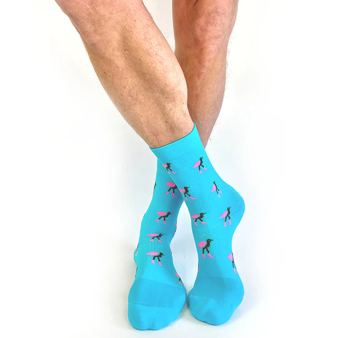 Flock-on-Sock Blue CREW