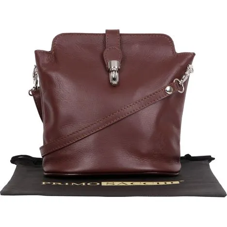 Giosetta-Soft Leather Push Clip Shoulder & Crossbody Bag Plain Colours