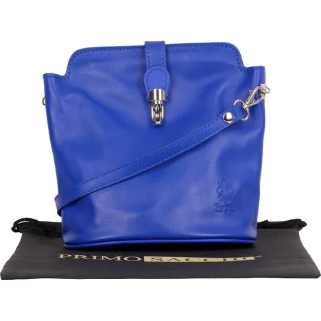 Giosetta-Soft Leather Push Clip Shoulder & Crossbody Bag Plain Colours