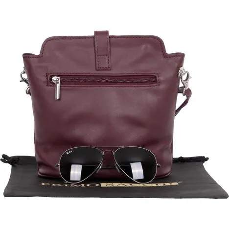 Giosetta-Soft Leather Push Clip Shoulder & Crossbody Bag Plain Colours