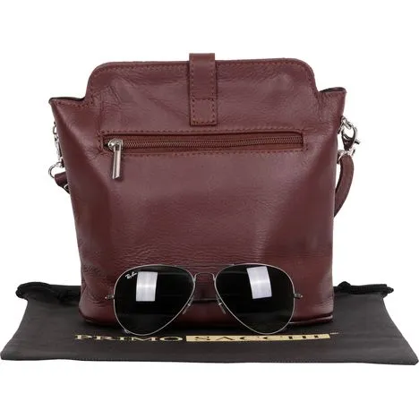 Giosetta-Soft Leather Push Clip Shoulder & Crossbody Bag Plain Colours