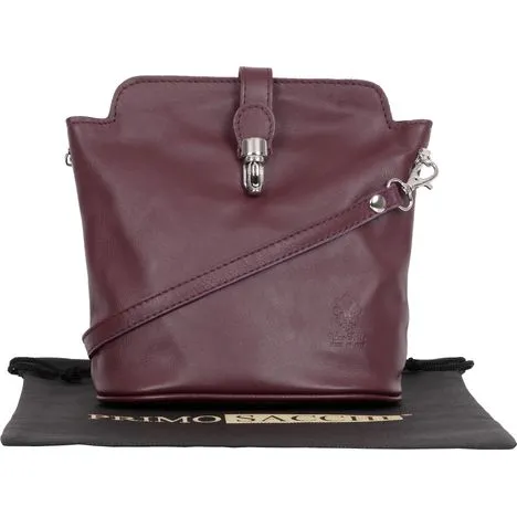 Giosetta-Soft Leather Push Clip Shoulder & Crossbody Bag Plain Colours