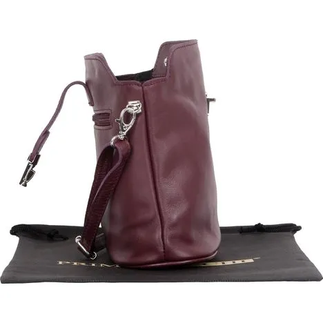 Giosetta-Soft Leather Push Clip Shoulder & Crossbody Bag Plain Colours