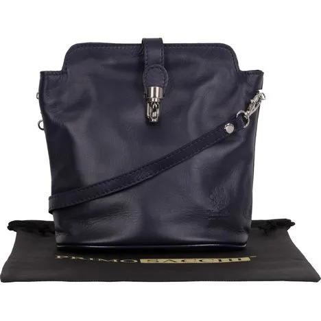 Giosetta-Soft Leather Push Clip Shoulder & Crossbody Bag Plain Colours