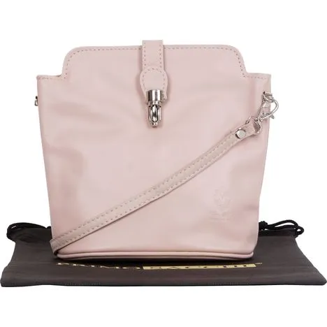 Giosetta-Soft Leather Push Clip Shoulder & Crossbody Bag Plain Colours