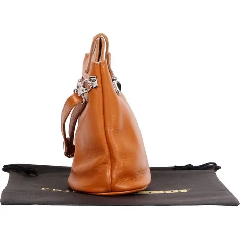 Giosetta-Soft Leather Push Clip Shoulder & Crossbody Bag Plain Colours