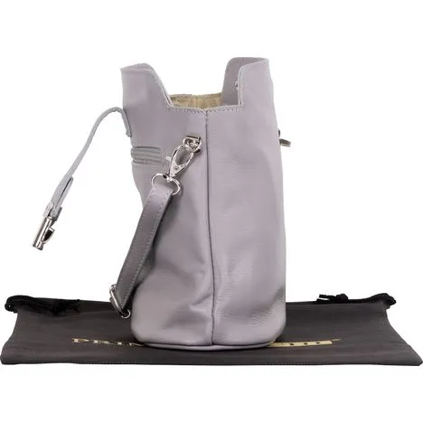 Giosetta-Soft Leather Push Clip Shoulder & Crossbody Bag Plain Colours