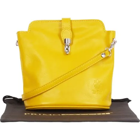 Giosetta-Soft Leather Push Clip Shoulder & Crossbody Bag Plain Colours