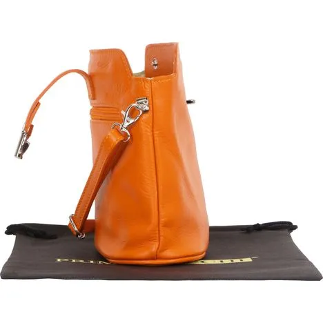 Giosetta-Soft Leather Push Clip Shoulder & Crossbody Bag Plain Colours