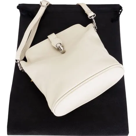 Giosetta-Soft Leather Push Clip Shoulder & Crossbody Bag Plain Colours