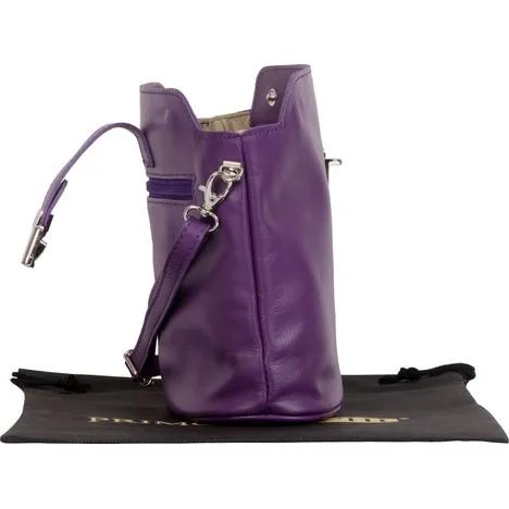 Giosetta-Soft Leather Push Clip Shoulder & Crossbody Bag Plain Colours