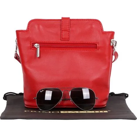 Giosetta-Soft Leather Push Clip Shoulder & Crossbody Bag Plain Colours