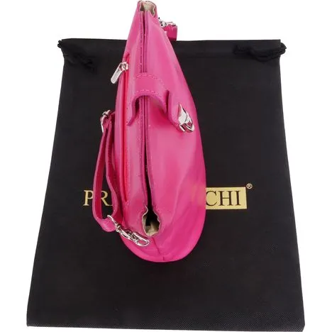 Giosetta-Soft Leather Push Clip Shoulder & Crossbody Bag Plain Colours