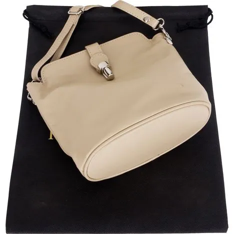 Giosetta-Soft Leather Push Clip Shoulder & Crossbody Bag Plain Colours