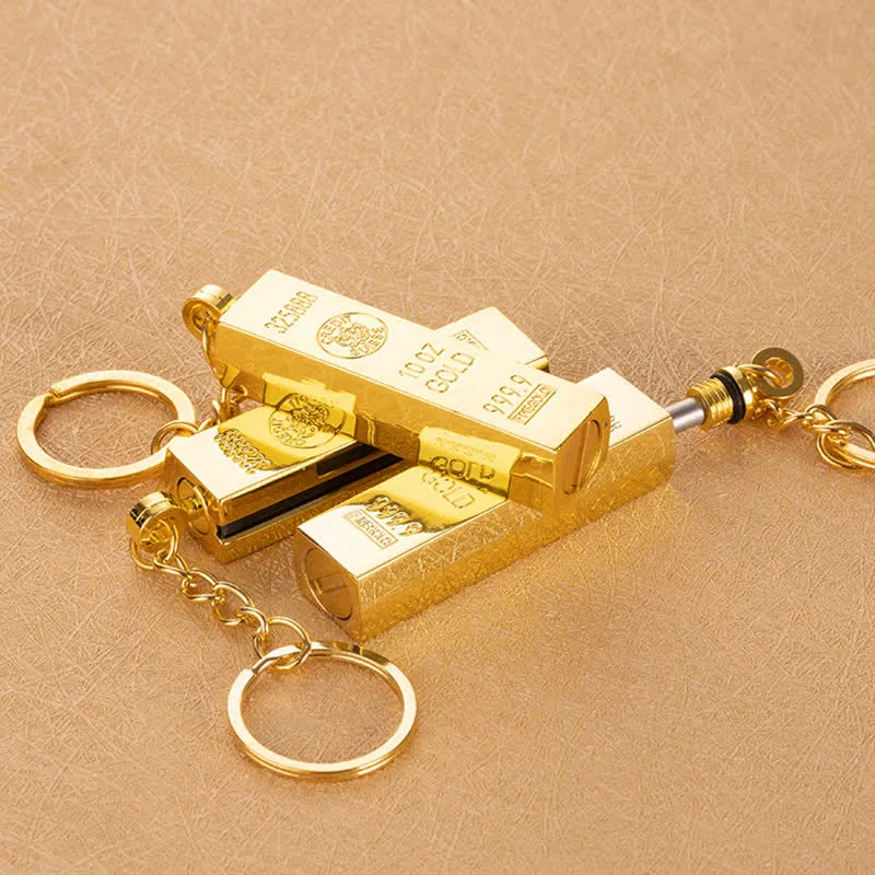 Gold Bar Dollar Matchstick Refillable Oil Lighter