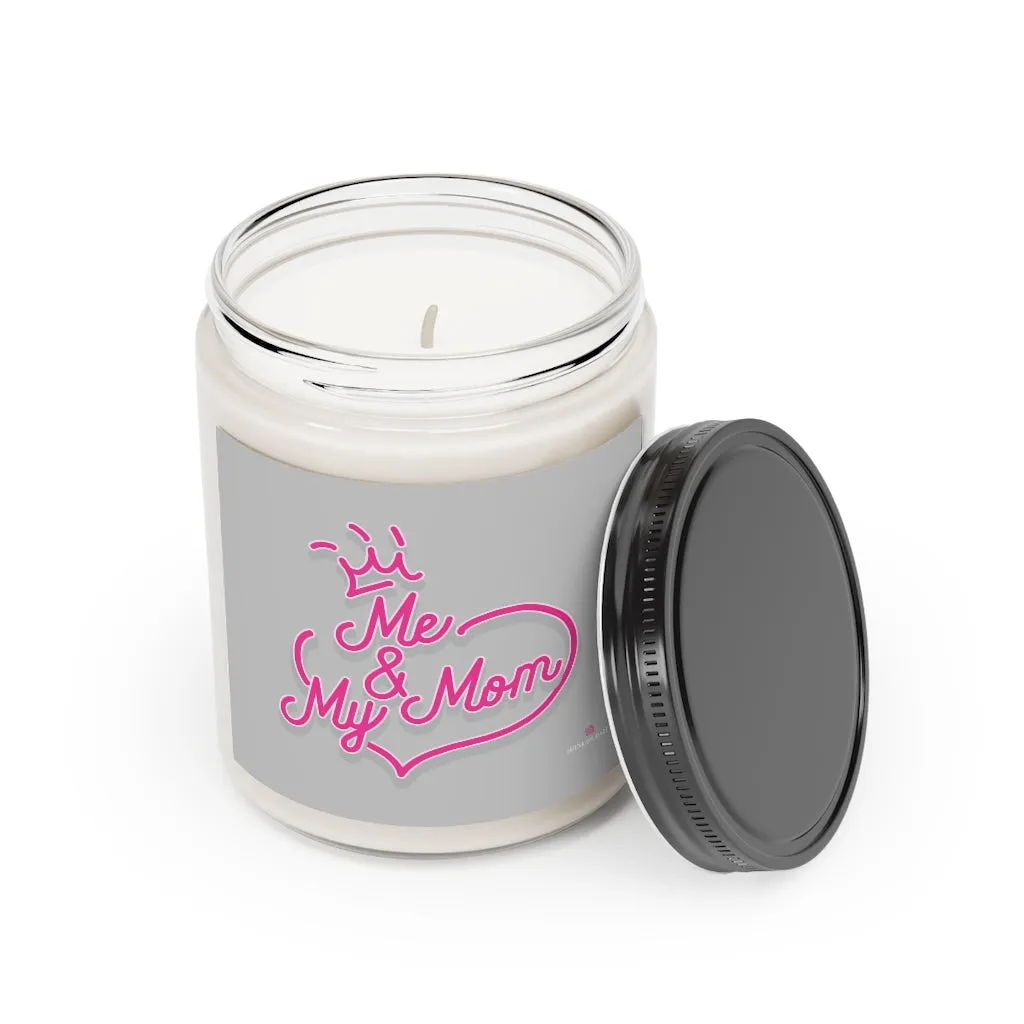 Grey Mom Soy Wax Candle, 9oz Best Vanilla or Cinnamon Stick Candle In A Glass Container For Mothers - Made in the USA