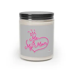 Grey Mom Soy Wax Candle, 9oz Best Vanilla or Cinnamon Stick Candle In A Glass Container For Mothers - Made in the USA