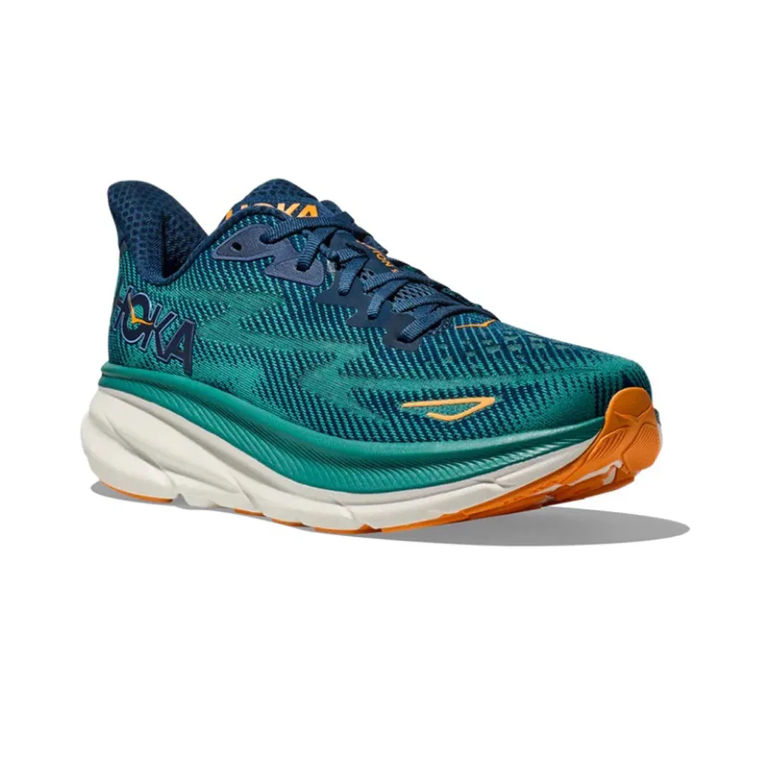 HOKA Men's Clifton 9 Wide - Midnight/Oceanic