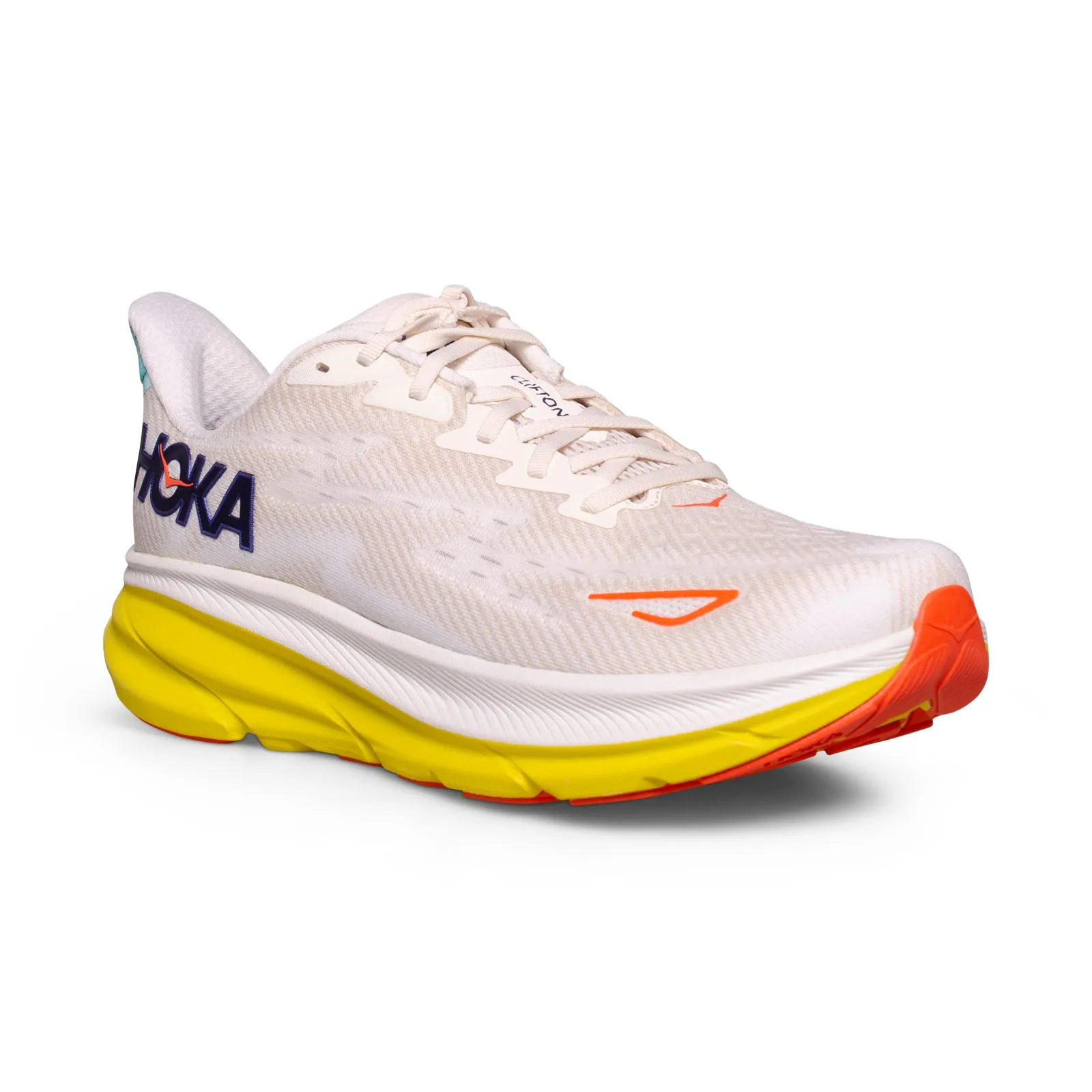 Hoka One One Clifton 9 Eggnog / Passion Fruit Running Shoes - Men's