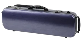 HQ Polycarbon Violin Case Oblong 4/4 - Brushed Blue