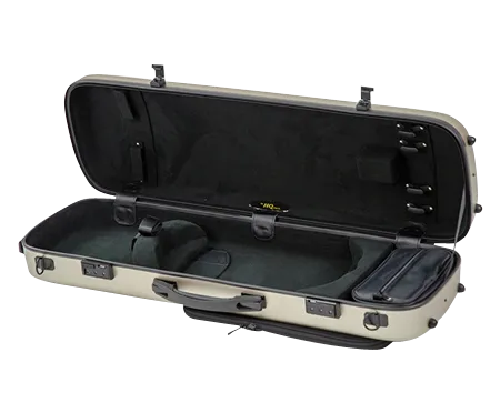 HQ Polycarbon Violin Case Oblong 4/4 - Brushed Champagne