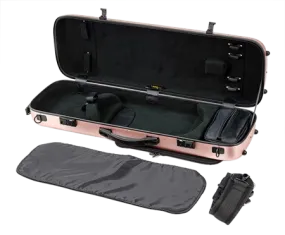 HQ Polycarbon Violin Case Oblong 4/4 - Rose Gold