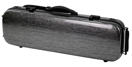 HQ Polycarbon Violin Case Oblong 4/4 - Silver/Black