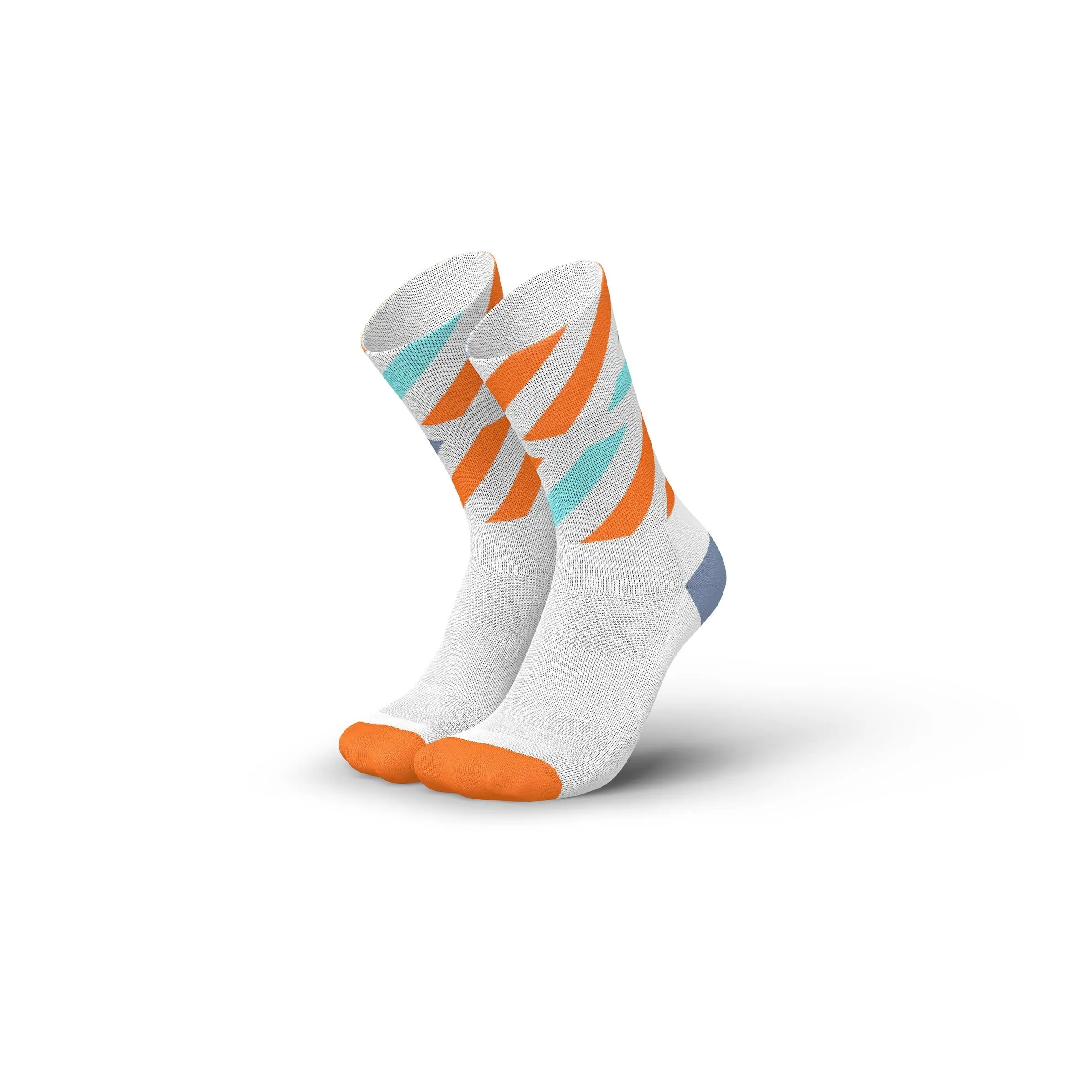 INCYLENCE RUNNING SOCKS - PLATFORMS WHITE ORANGE