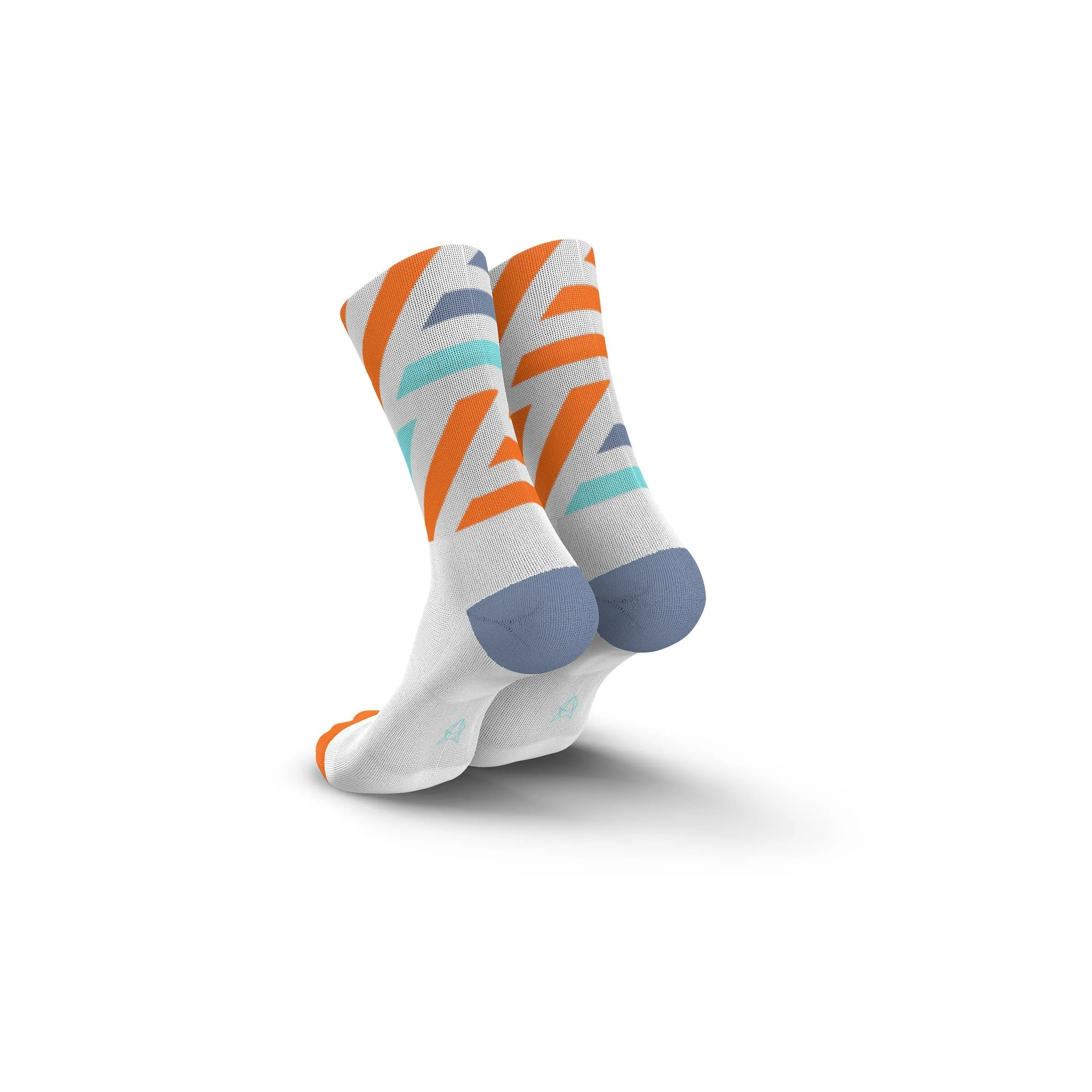 INCYLENCE RUNNING SOCKS - PLATFORMS WHITE ORANGE