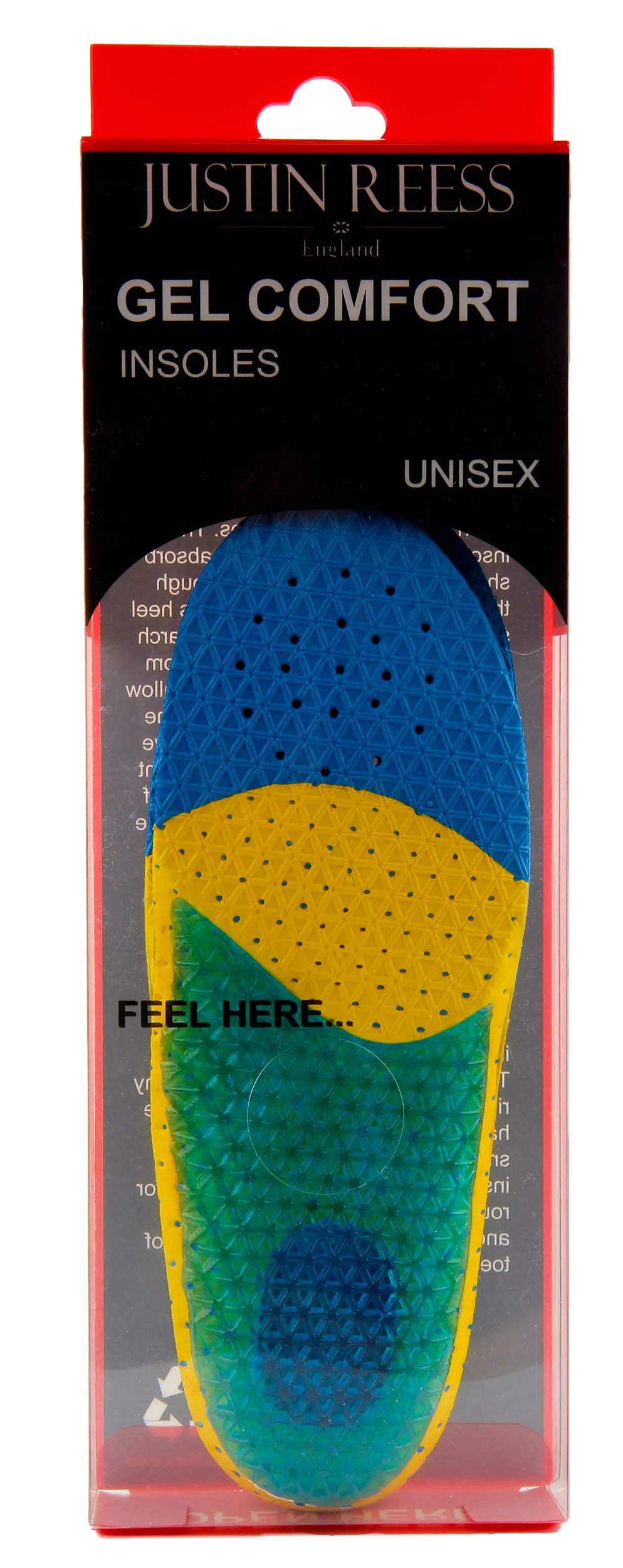 Justin Reece England Gel Insole In Blue