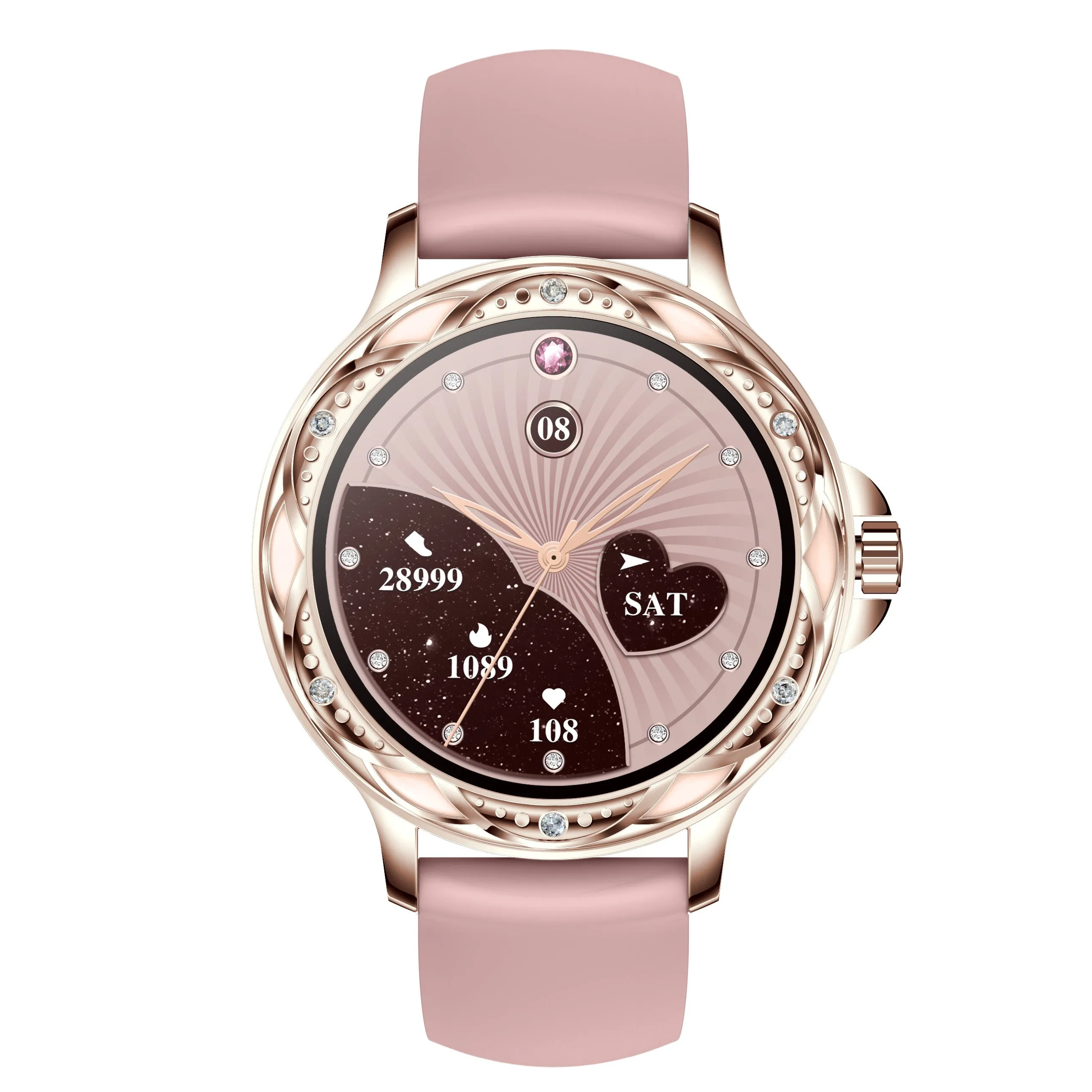 Lady Rose Gold SmartWatch  BP F12