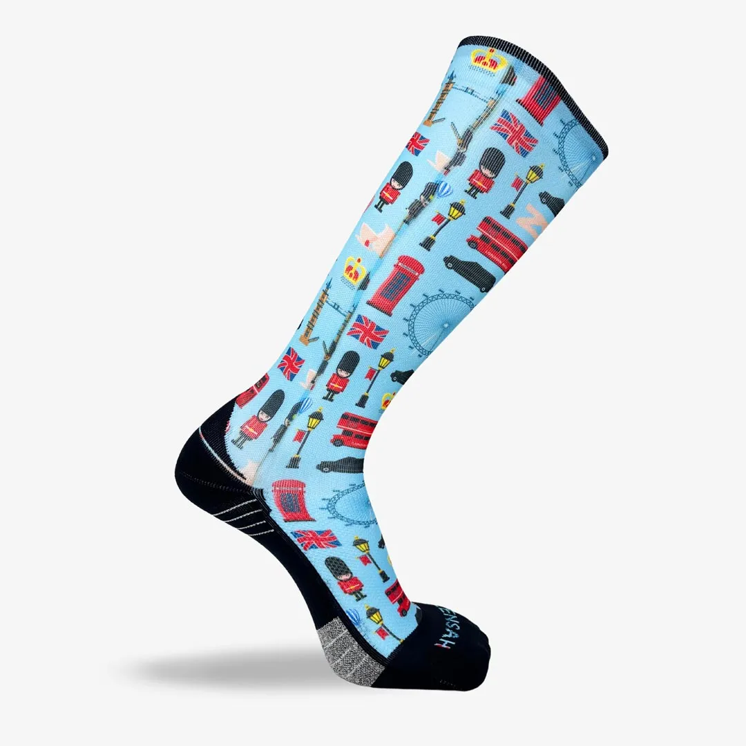 London Doodle Compression Socks (Knee-High)