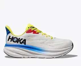 Men's HOKA Clifton 9 Running Shoe in Blanc De Blanc / Virtual Blue