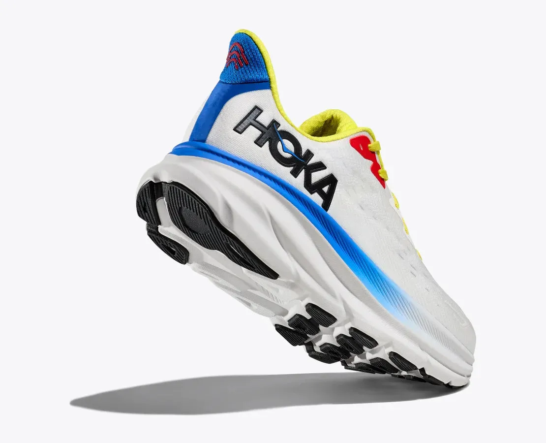 Men's HOKA Clifton 9 Running Shoe in Blanc De Blanc / Virtual Blue