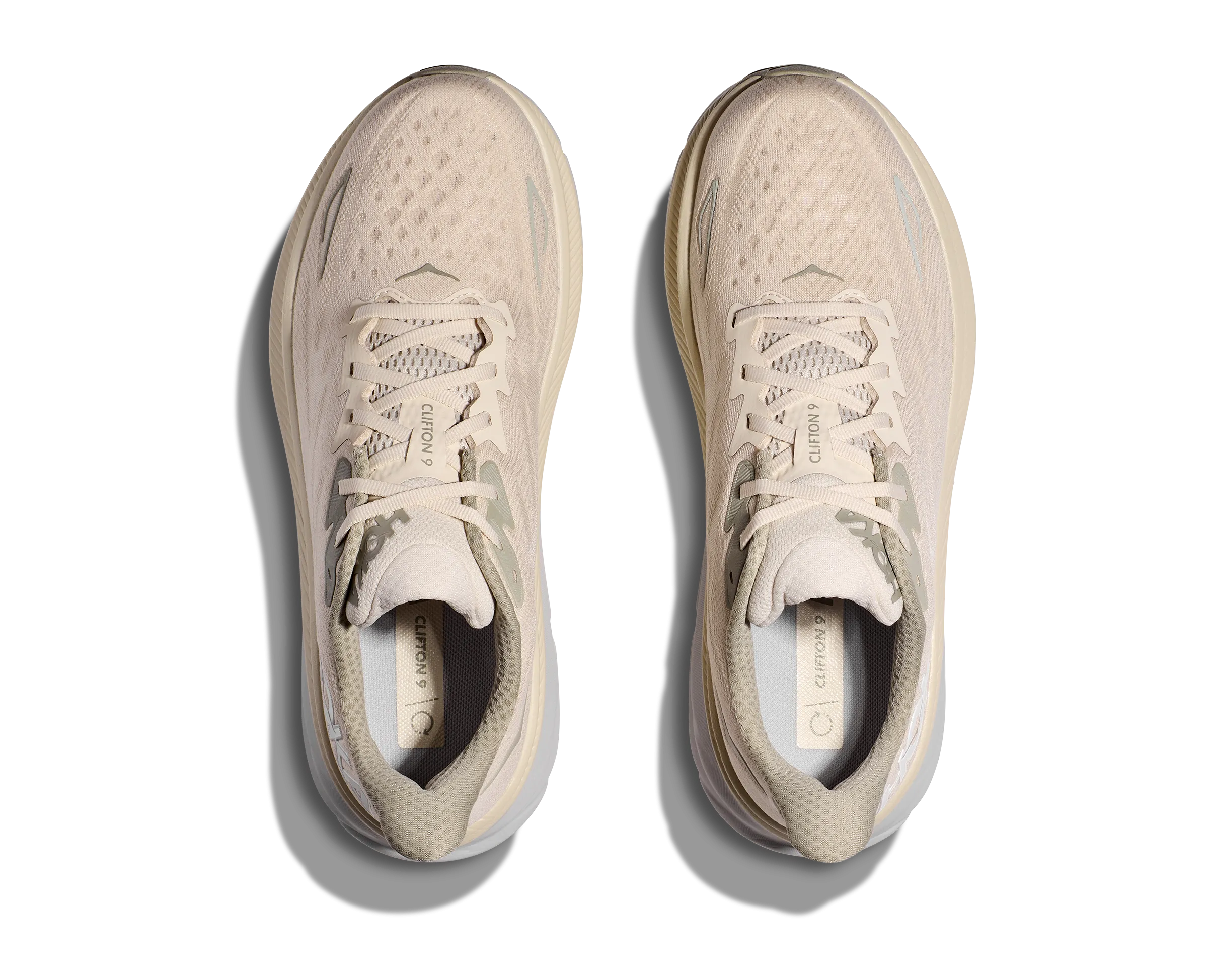 Men's HOKA Clifton 9 Running Shoe in Oat Milk / Barley