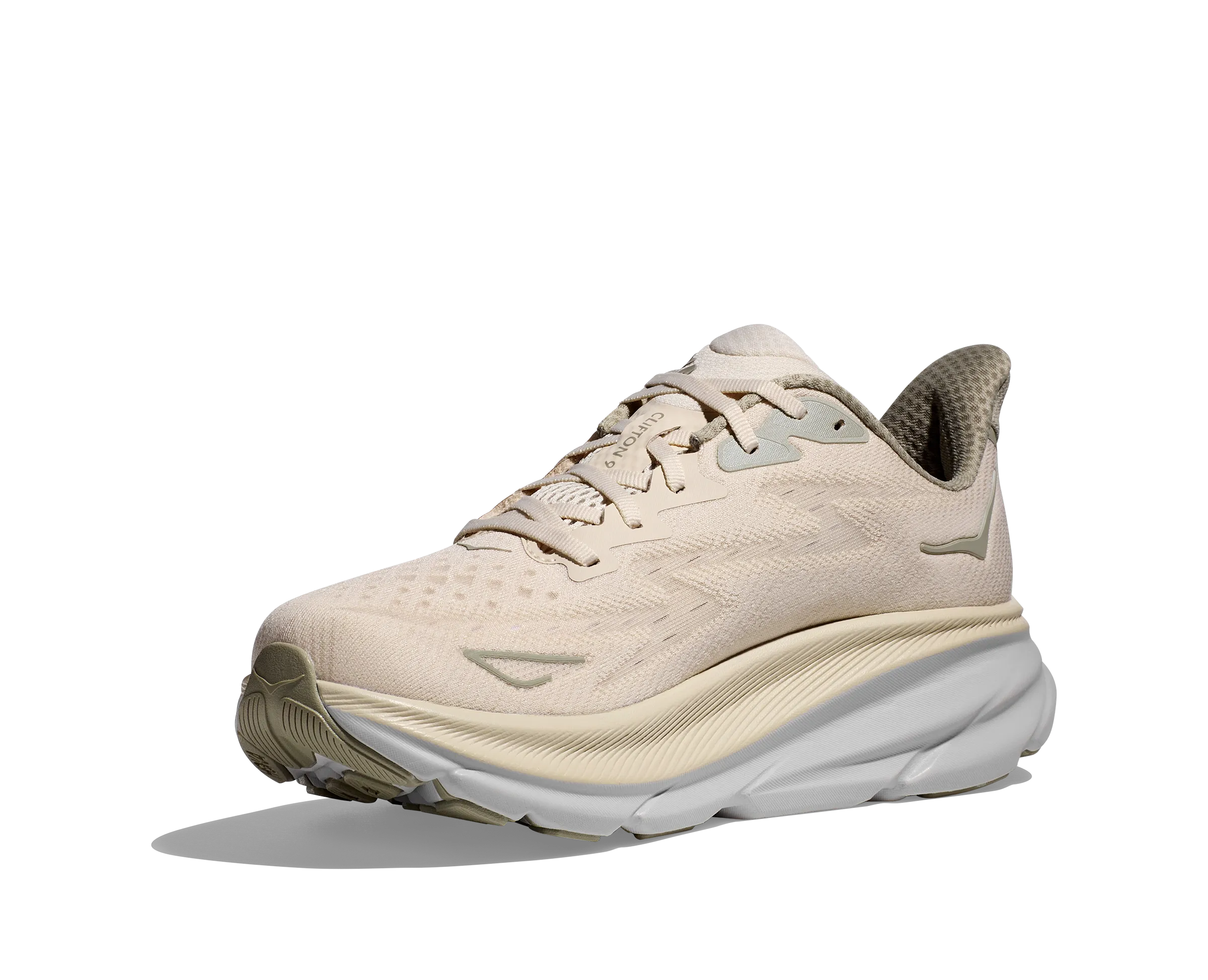 Men's HOKA Clifton 9 Running Shoe in Oat Milk / Barley