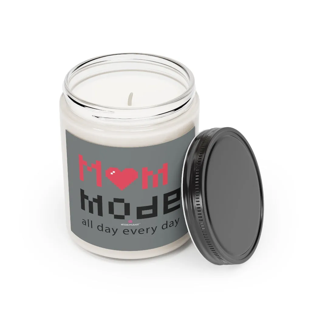 Mom Mode Soy Wax Candle, 9oz Best Vanilla or Cinnamon Stick Candle In A Glass Container For Mothers - Made in the USA